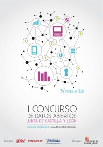 Cartel del concurso de datos abiertos de la Junta de Castilla y Léon