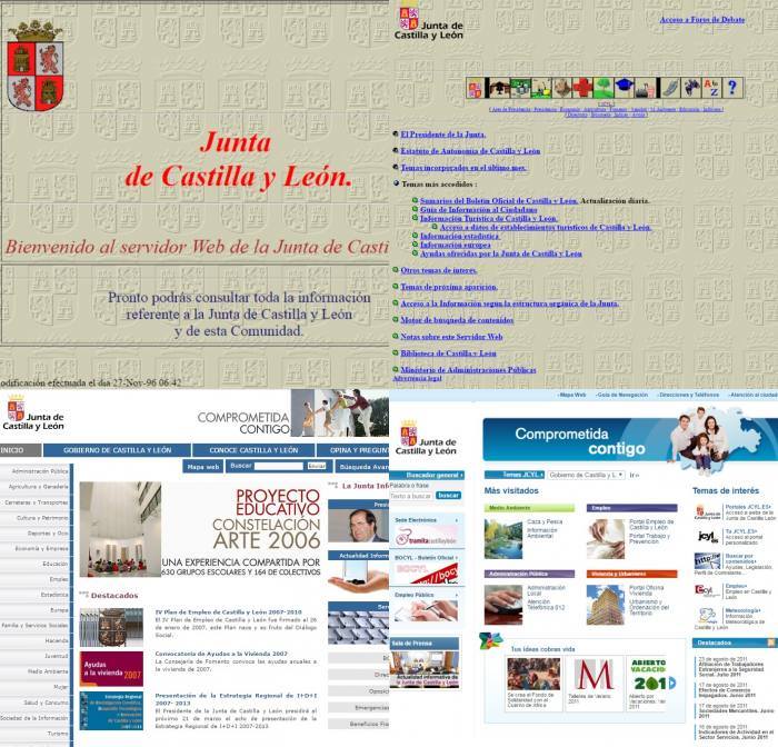 Evolución de la web www.jcyl.es