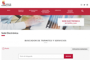 Detalla de la sede electrónica de la Junta de Castilla y León