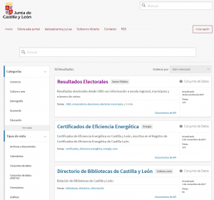 Portal de análisis de datos de la junta de Castilla y León
